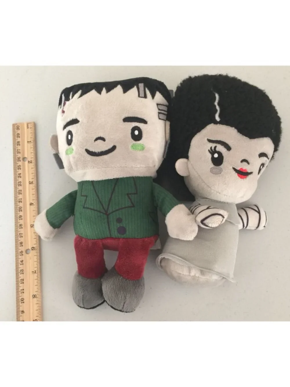 Universal Monsters Frankenstein & Bride Plush Squeak 8 1/2